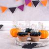 24 PCS Spooky Oh Baby Halloween Cupcake Toppers Glitter Gender Reveal Oh Baby Ghost Spooky Cupcake Picks Decorations for Halloween Theme Baby Shower Kids Birthday Party Supplies Silver view 4