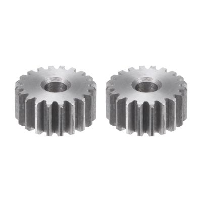 HARFINGTON 2pcs Straight Spur Gear 6mm Bore 20T Mod-1 Hardened 45# Steel Spur Diff Differential Motor Gear RC Car Replacement Parts
