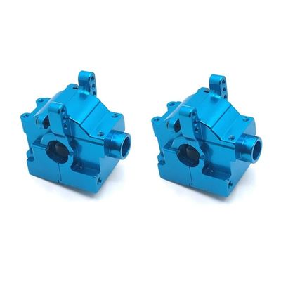 2Pcs Metal Gearbox Housing Cover EA1049 for JLB Racing Cheetah 11101 21101 J3 Speed 1/10 RC Car Upgrade Parts ( Color : Blue )