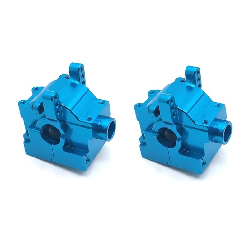 2Pcs Metal Gearbox Housing Cover EA1049 for JLB Racing Cheetah 11101 21101 J3 Speed 1/10 RC Car Upgrade Parts ( Color : Blue )