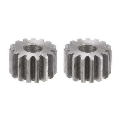 HARFINGTON 2pcs Straight Spur Gear 6mm Bore 15T Mod-1 Hardened 45# Steel Spur Diff Differential Motor Gear RC Car Replacement Parts