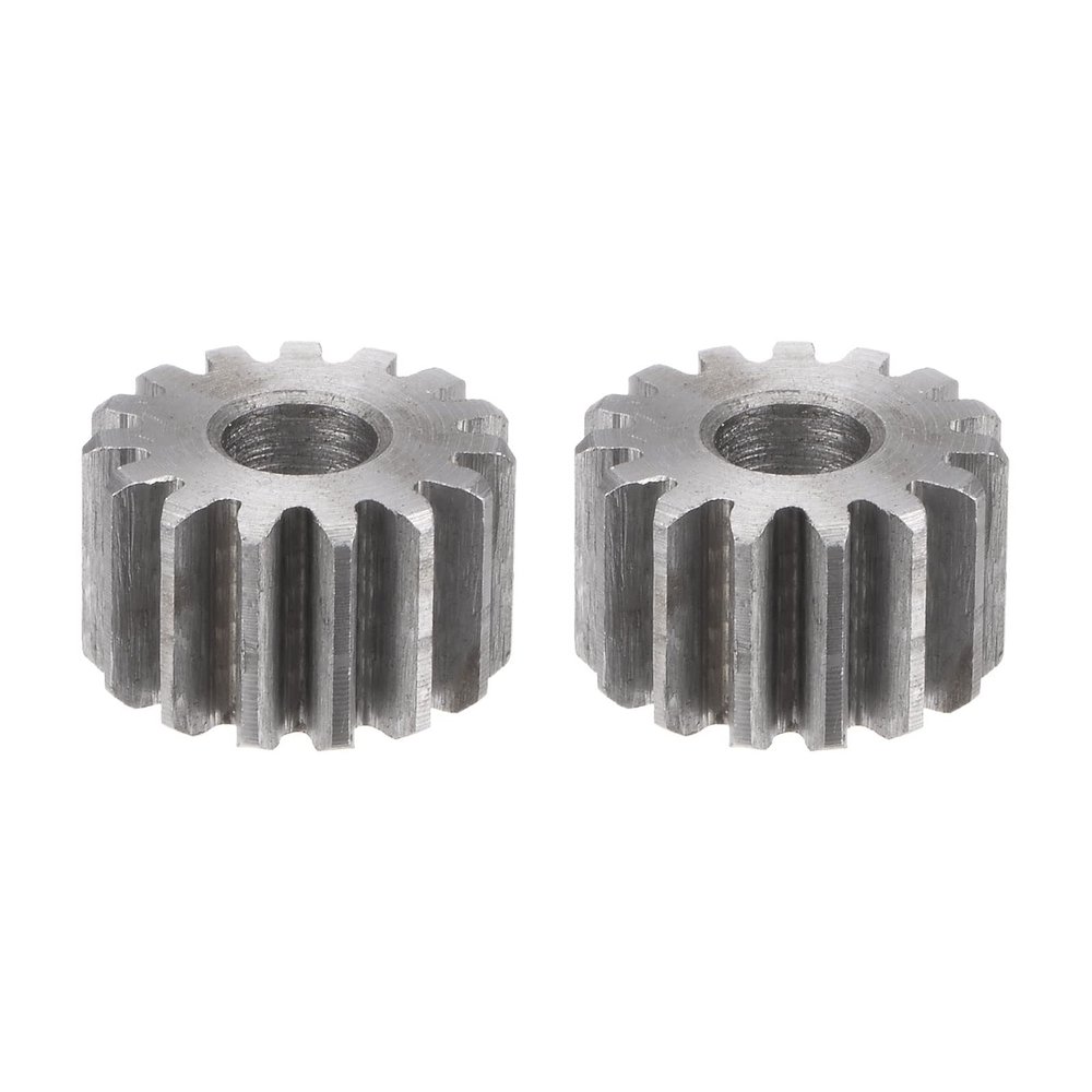 HARFINGTON 2pcs Straight Spur Gear 6mm Bore 15T Mod-1 Hardened 45# Steel Spur Diff Differential Motor Gear RC Car Replacement Parts