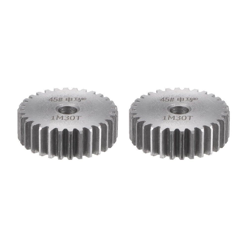 HARFINGTON 2pcs Straight Spur Gear 6mm Bore 30T Mod-1 Hardened 45# Steel Spur Diff Differential Motor Gear RC Car Replacement Parts