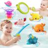 Dwi Dowellin Bath Toy for Toddlers ,Bathtub Toy with Floating Mold Free Swimming Toys and Stacking Cups,Magnetic Fishing Game for Toddles and Babies view 1