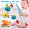 Dwi Dowellin Bath Toy for Toddlers ,Bathtub Toy with Floating Mold Free Swimming Toys and Stacking Cups,Magnetic Fishing Game for Toddles and Babies view 2