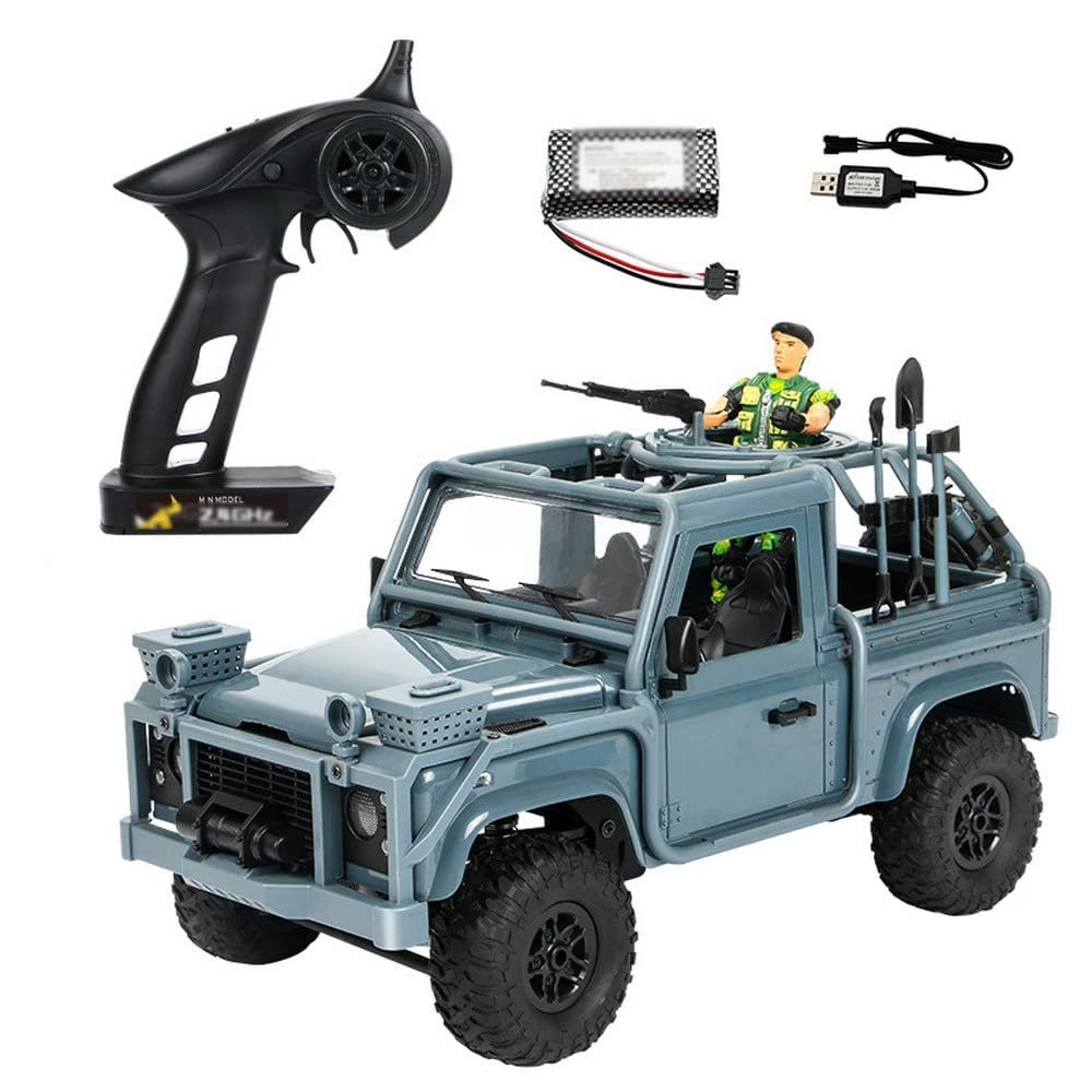 QIYHBVR 1/12 2.4Ghz Crawler RC Car, Imulation American RC Military Truck All Terrain Hobby 4WD Off Road Truck Vehicle Models RC Vehicle Army Truck RTR for Boys Kids