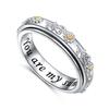 YinShan Anxiety Ring Daisy Sterling Silver Spinner Rings You Are My Sunshine Flower Fidget Ring ADHD Stress Relieving Ring for Women Size 6 view 1