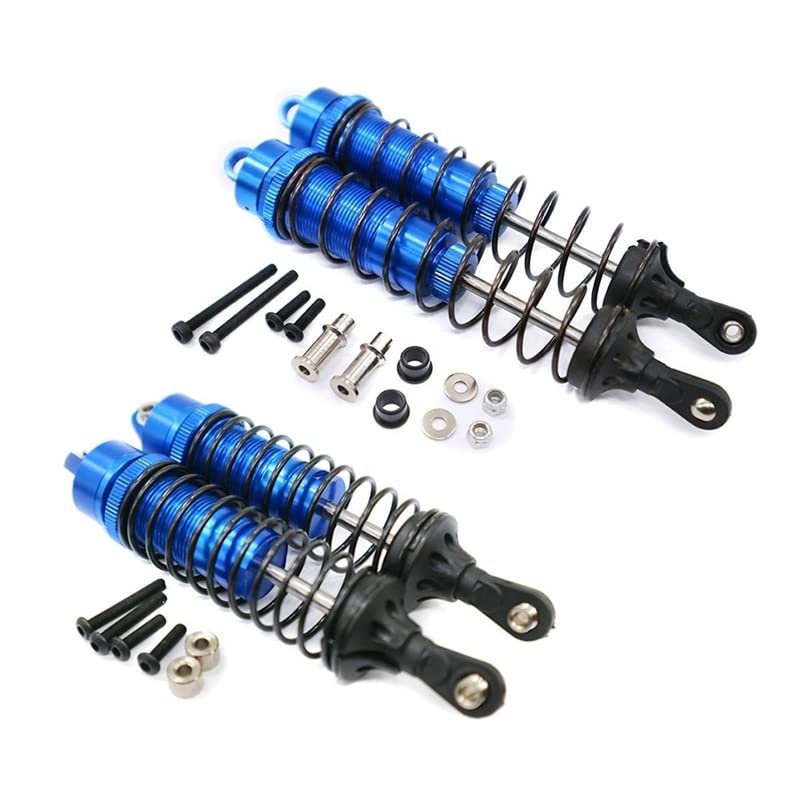 4Pcs Metal Shock Absorber 10001 10043 for VRX Racing RH1043 RH1045 RH1043SC RH1045SC 1/10 RC Car Upgrade Parts (Color : Blue)