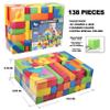 Foam Blocks for Toddlers, 138 Pieces EVA Soft Stacking Building Blocks Toy Set, Early Learning Construction Toys & Gifts for Kids, Boys & Girls 18+ Months 1-3 Years view 2