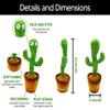 Majesty Trends Dancing Cactus Toy Talking Singing Plush Toy Mimicking Repeats What You Say, Have Recording & 120 Funny Musical Songs Wiggly Dance with Lighting Funny Kids Gift view 3