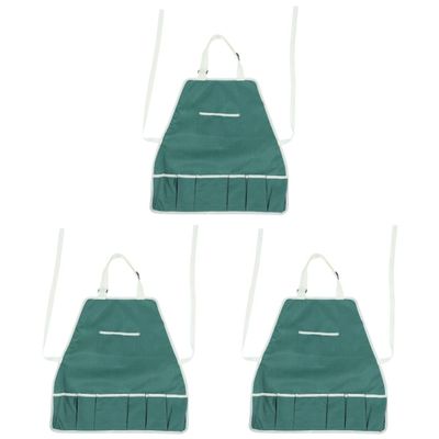 YARNOW 3pcs Gardening Multi-bag Apron Harvesting Apron Kids Cooking Apron Mens Work Apron Waxed Apron Bibs for Toddlers Kids Apron for Gardening Canvas Children's Clothing Man