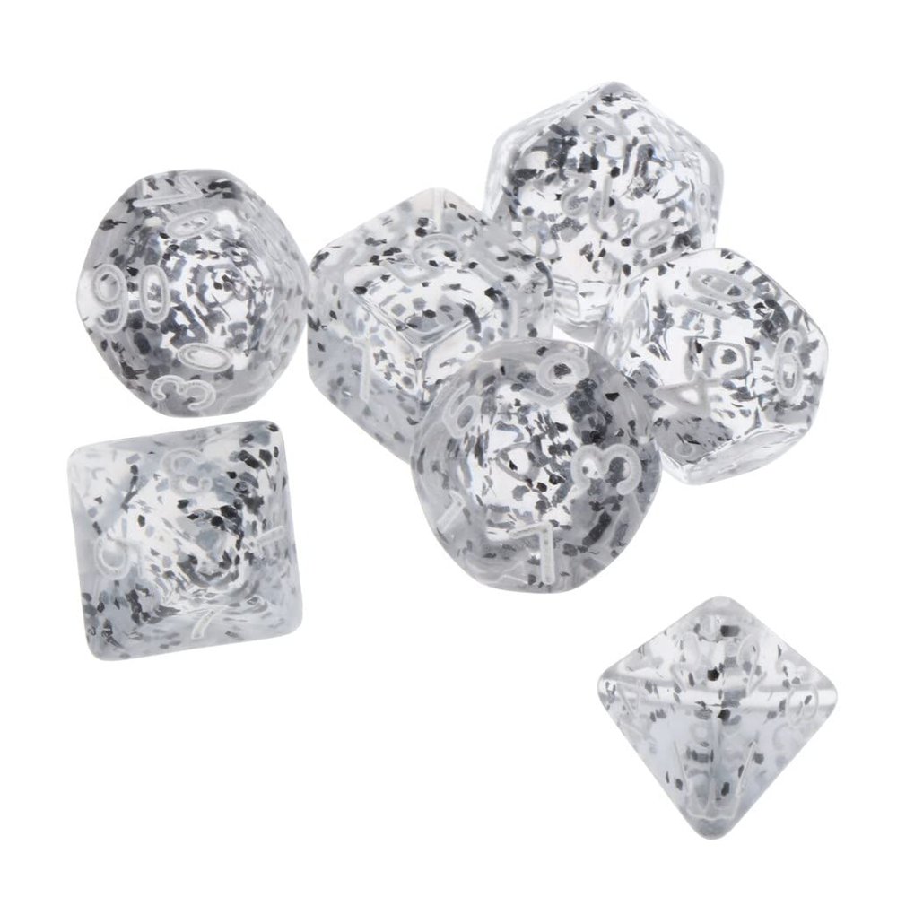 HXSCOO 7Pc Multi-Sided Dices Set D4-D20 for Roleplaying Party Casino Board Game Toy (Color : Style 10)