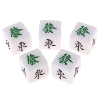 HXSCOO 10 Pieces Mahjong Dice South Northeast West Wind Mahjong Games for Casino Games