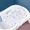 0-18 Months Newborn Bathtub Mat Adjustable Shower Mesh Seat Support Net All-Round Fixed Tub Cushion Seat Baby Bath Pillow Star-White view 2