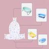 0-18 Months Newborn Bathtub Mat Adjustable Shower Mesh Seat Support Net All-Round Fixed Tub Cushion Seat Baby Bath Pillow Star-White view 4