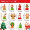 10 Pieces Christmas Gingerbread Man Party Ornaments Decorations Merry Xmas Gingerbread Man Snowflake Snowman Party Honeycomb Centerpieces Christmas Party Table Toppers Double Sided Dcor for Merry view 2