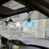 Auto Car Accessory 2Pcs ANGEL WING Heart Glow In Dark Blue TSURIKAWA Ring Subway Train Bus Handle Style_8888 view 3