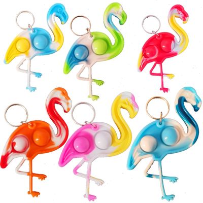 PSDFH 30 Packs Funny Summer Present Unique Mini Flamingo Assorted fidgets Bubble Toys for Kids Children Classroom Students Gifts from Teacher,Birthday Party Favors