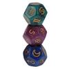 HXSCOO 3pcs Astrological D12 Dices Fortune Telling Divination Tools 12 Sided Polyhedral Dice Toy view 2