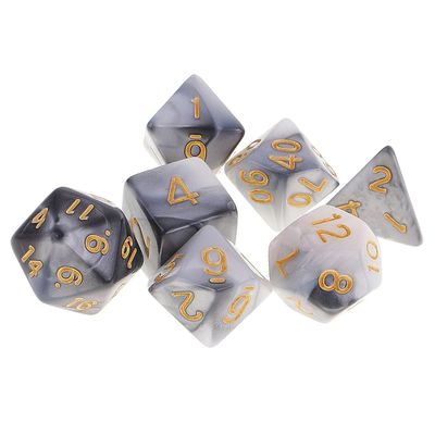 HXSCOO 7Pcs Polyhedral Dice Polyhedral Game Dices Set for D20 D12 D10 D8 D6 D4 Table Board Game (Color : Red)