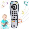 LKNUIYIE Kids Realistic TV Remote Control with Soft Light and Sound, Early Educational Learning Remote Toy with 3 Different Language, Musical Remote Toy for 6 Months+ Toddlers Boys or Girls view 1