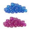 HXSCOO 100pcs New Square 12mm Six Sided D6 Opaque Standard Game Dice 12mm Blue & Purple view 2