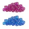 HXSCOO 100pcs New Square 12mm Six Sided D6 Opaque Standard Game Dice 12mm Blue & Purple view 3