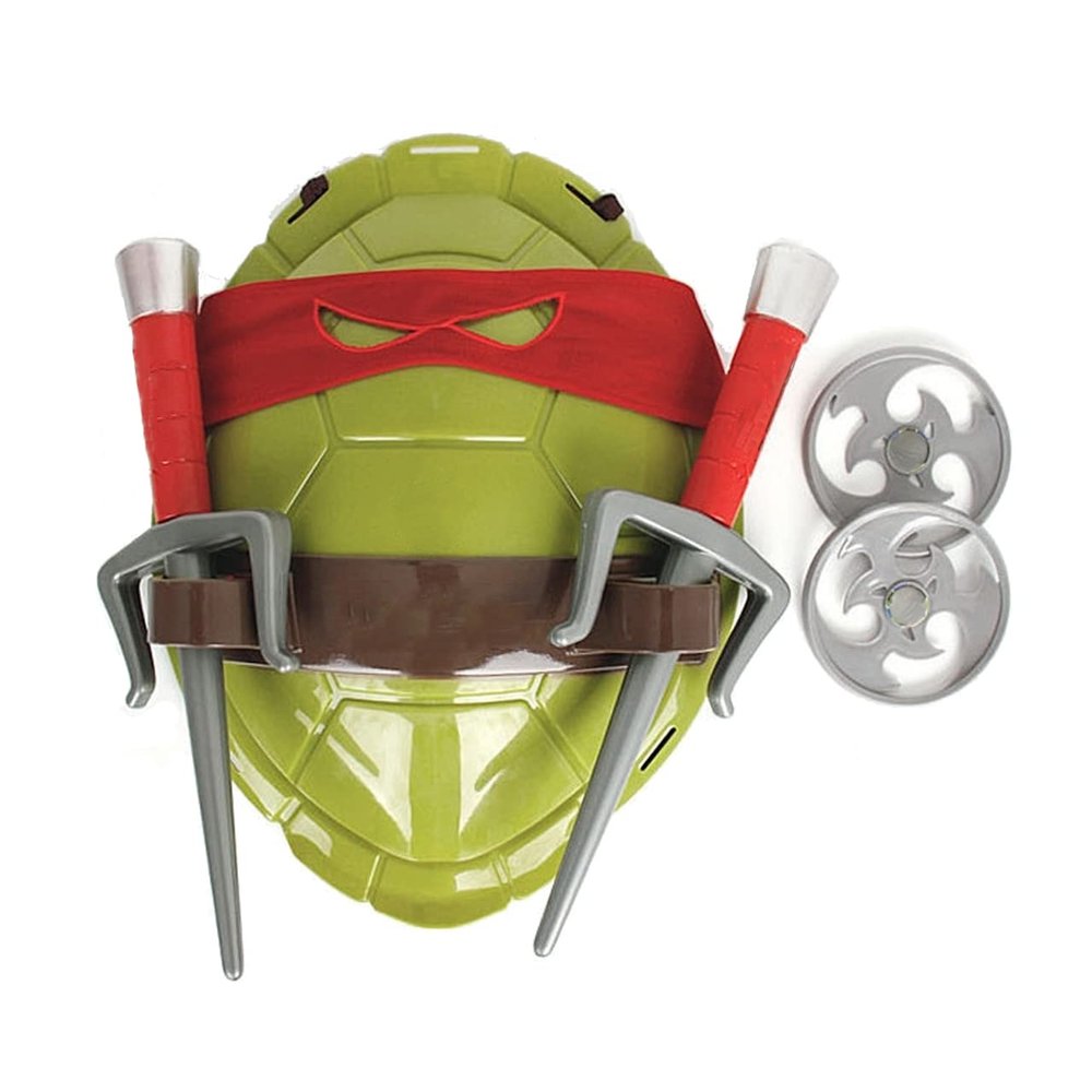 Aexfuma Turtle Shell for Kids Cosplay Halloween Cartoon Ninja Costume Party, Super Hero Cosplay Costume (Red)
