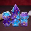 HXSCOO 7Pcs Resin Polyhedral Dice D4 D6 D8 D10 D12 D20 Play Entertainment Toys Party Game Table Game for Role Playing Game Party Bar (Color : Style H) view 2