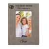 CustomGiftsNow The Best Moms Get Promoted to Gigi Grey Leatherette Wall Hanging/Tabletop 4x6 Landscape Vertical Picture Group Family New Grandchild Baby Photo Frame view 1
