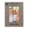 CustomGiftsNow The Best Moms Get Promoted to Mawmaw Grey Leatherette Wall Hanging/Tabletop 4x6 Landscape Vertical Picture Group Family New Grandchild Baby Photo Frame view 1