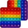 Alphabet Pop Fidget Toy Letters ABC Numbers Learning and Educational Toys Square Sensory Toys Popper Board Games Stress Relief Gifts for Kids ADHD Autism 2 Packs Single Side(Alphabet and Numbers) view 1