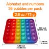 Alphabet Pop Fidget Toy Letters ABC Numbers Learning and Educational Toys Square Sensory Toys Popper Board Games Stress Relief Gifts for Kids ADHD Autism 2 Packs Single Side(Alphabet and Numbers) view 2