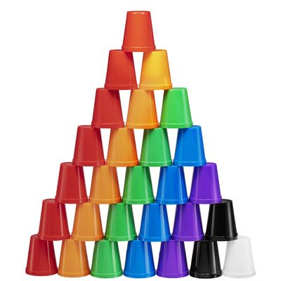 KISREI Kupkups Stackable Cups 100 Pack (Primary Colors)