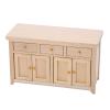 Dollhouse Cabinet, Miniature 1:12 Scale Dollhouse Furniture Living Room for Desk Wood view 1