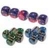 HXSCOO 15Pcs New Bright Colors 6 Sided Dice Round Corner Pearl Dices 16mm Playing Table Game Casino Entertainment Supplies view 3