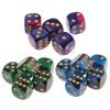 HXSCOO 15Pcs New Bright Colors 6 Sided Dice Round Corner Pearl Dices 16mm Playing Table Game Casino Entertainment Supplies view 4