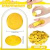 Hanaive 800 Pcs Plastic Pirate Coins Gold Treasure Spanish Doubloon Fake St. Patricks Toy Coin for Kids Board Games Pirate Party Cosplay Teachers Classroom Reward (Gold, Classic) view 2