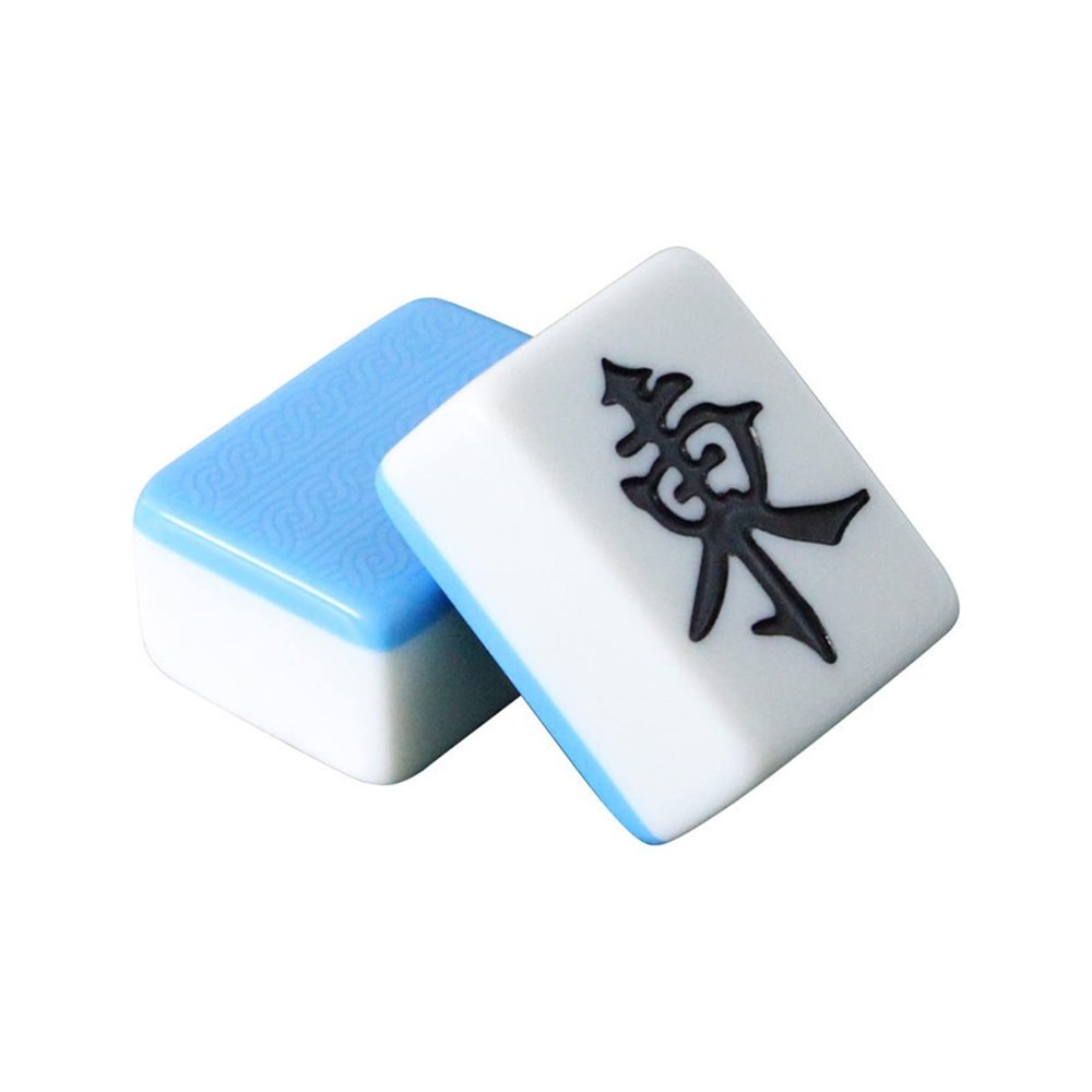 VSOLS Big Size 48-54mm Special Mahjong Tiles Set for Automatic Mahjong Machine Game Party Supplies (Color : 52mm Blue 108pcs)