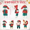 24 Pcs 4.72 Inch Christmas Mini Bear Stuffed Animal Christmas Tree Decorations Mini Plush Toy Santa Reindeer Bear Snowman Ornaments Stuffed Animal for Home Xmas Tree Party Hanging Decorations view 3