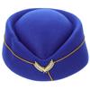 Ipetboom Flight Attendant Costume Flight Attendant Hat, 1 Pc Beret Hat Air Hostess Felt Stewardess Cap for Halloween Cosplay Costume Accessories view 2