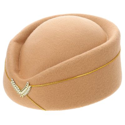 Ipetboom Elegant Flight Attendant Hat Decorative Stewardess Beret for Cosplay Costume Parties and Stage Performances Fits Comfortable Smooth Texture Essential Costume Accessory