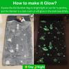 Kids Sleeping Bag Glow in The Dark Slumber Bag for Boys and Girls Padded Nap Mats for Preschool Grey Galaxy Stars Rocket Shining Luminous Sleepover Sack for Toddler Daycare Kindergarten view 3