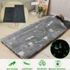 Kids Sleeping Bag Glow in The Dark Slumber Bag for Boys and Girls Padded Nap Mats for Preschool Grey Galaxy Stars Rocket Shining Luminous Sleepover Sack for Toddler Daycare Kindergarten view 4