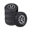 RC Crawler Truck er Rubber Tires and Edge, 4 Pcs 1 : 16 Crawler Tires Rubber Tyres RC Accessory Remote Control Militaty Car Part, Compatible with 1/16 Crawler, 4 Pcs 1 : 16 Crawler Tires Rubbe view 2