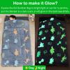 Kids Sleeping Bag Glow in The Dark Toddler Slumber Bag Dinosaurs Toddler Nap Mats for Preschool Daycare Shining Luminous Soft Sleepover Sack for Boys Girls Kindergarten view 3