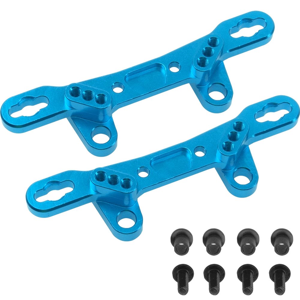 2Pcs Vgoohobby Front Rear Shock Tower Mount Shock Damper Stand Compatible with Tamiya TT02 1/10 RC On Road Touring Car Upgrade Parts