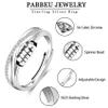PABBEU Anxiety Ring for Women 925 Sterling Silver Fidget Ring With Cubic Zircon Adjustable Stress Spinner Anxiety Ring for Women view 2