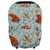 Baby Car Seat Cover, Multi-use Nursing Cover for Breastfeeding, Stretchy Stroller Cover Boys Girls, Stretchy Carseat Canopy, Soft Breathable, Woodland Animal Bear view 1