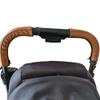 Baby Stroller Leather Armrest Handle Cover Compatible with Uppababy Vista V1/V2 Stroller, Bumper Sleeve Case Bar Protective Covers Pram Accessories (for mom Handle Brown) view 3